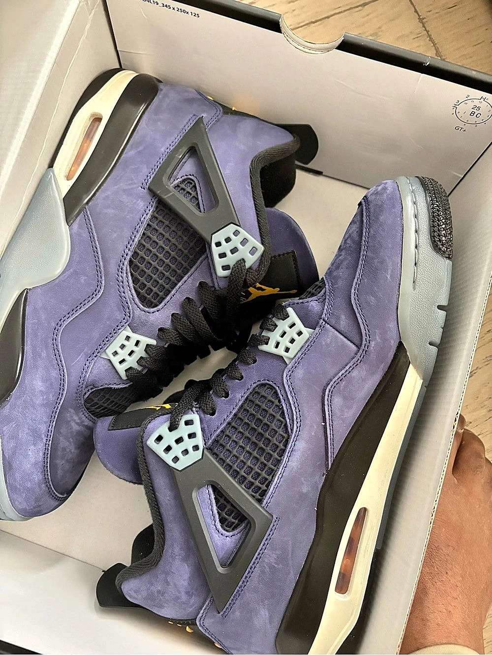 Nike Air Jordan 4 Purple & Black Sneakers Like New